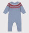 Langer Baby-Overall in Jacquardstrick aus einer Wolle-/Baumwollmischung ROVER/ MULTICO