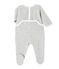 Bedruckter Unisex-Baby-Strampler aus Velours-Frottier grau BELUGA CHINE