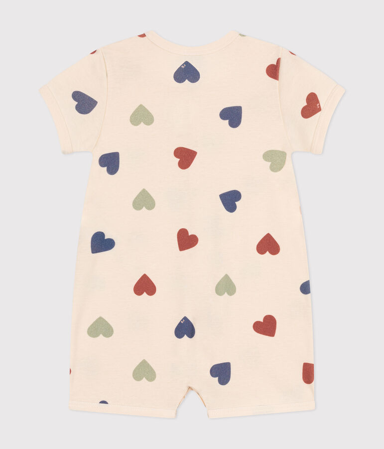 Baby-Kurzoverall aus Baumwolle weiss AVALANCHE/ MULTICO