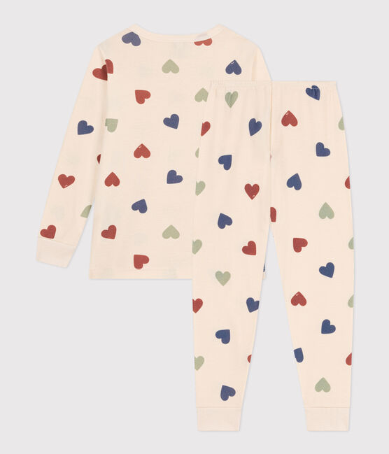 Kinderpyjama aus Baumwolle mit Herz-Printmotiv weiss AVALANCHE/ MULTICO