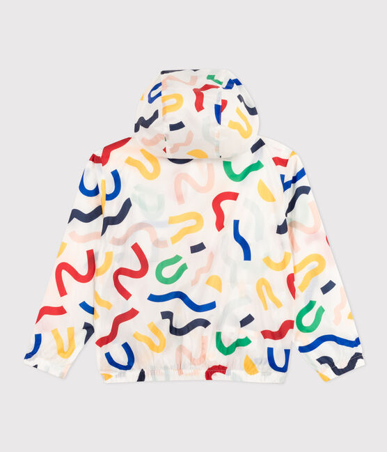 Ultraleichte Kinder-Windjacke weiss MARSHMALLOW/weiss MULTICO