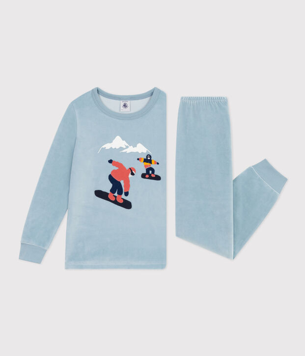 Kinderpyjama aus Nicki blau