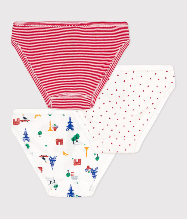3er-Set-Slip aus Baumwolle f&uuml;r M&auml;dchen vielfarbig