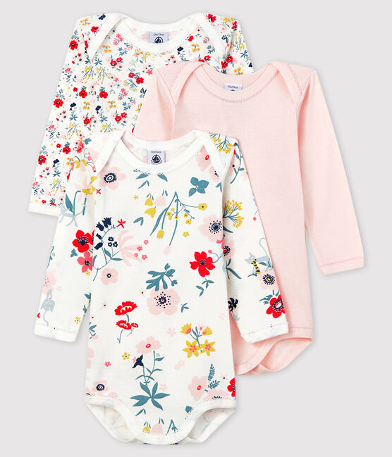 3er-Set langärmlige Baby-Bodys für Mädchen variante 1