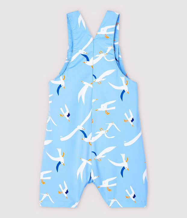 Kurze Baby-Latzhose aus Sergestoff f&uuml;r Jungen blau/vielfarbig