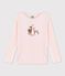 Kinder-T-Shirt mit Siebdruck für Mädchen rosa FLEUR