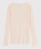 Damen-T-Shirt aus Wolle und Baumwolle rosa FLEUR