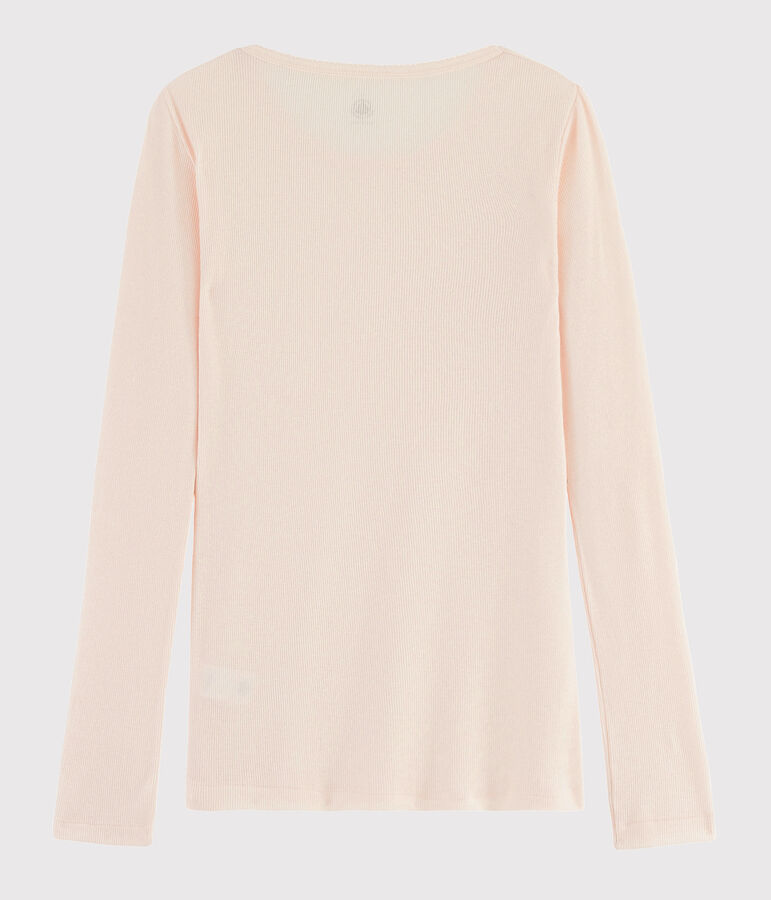 Damen-T-Shirt aus Wolle und Baumwolle rosa