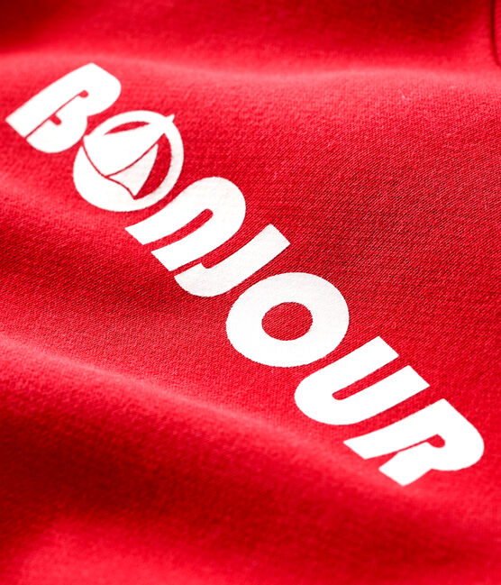 Gemustertes Baby-Sweatshirt für Jungen rot TERKUIT