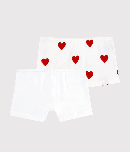 2er-Set Shortys aus Baumwolle mit Herzmotiv für Mädchen variante 1