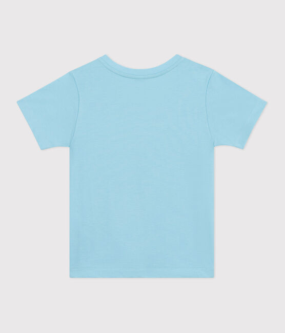 Kurzärmeliges Kinder-T-Shirt aus bedruckter Baumwolle blau AQUATIC
