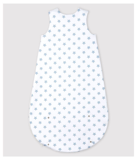 Babyschlafsack aus Baumwolle mit Sternmotiv weiss ECUME/grau MISTIGRI