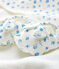 Box mit Badetuch und Babyschuhen aus Frottee und Bio-Baumwolle weiss MARSHMALLOW/blau COOL