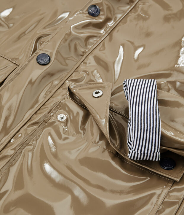 Regenjacke Lack-Look f&uuml;r Damen braun