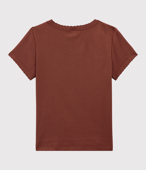 Klassisches Kinder-T-Shirt aus Baumwolle für Mädchen/Jungen orange MADRAS