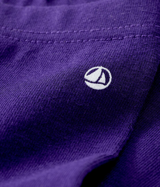 Einfarbige Baby-Legging aus 1x1-Rippstrick für Mädchen ROXO