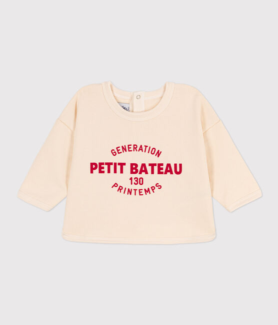 Baby-Sweatshirt aus Molton naturfarben AVALANCHE