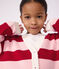 Kinder-Cardigan aus Baumwolle und Wolle mit Streifen rosa/rosa