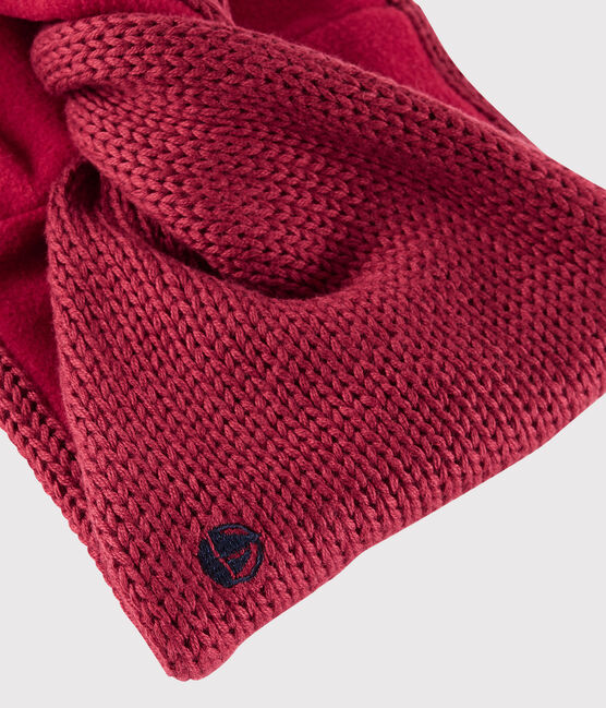 Kinder-Snood aus Strickstoff, in Flechtoptik ausgeführt Mädchen - Jungen rosa POPPY