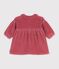Lang&auml;rmeliges Baby-Kleid aus einfarbigem Fein-Cord rosa