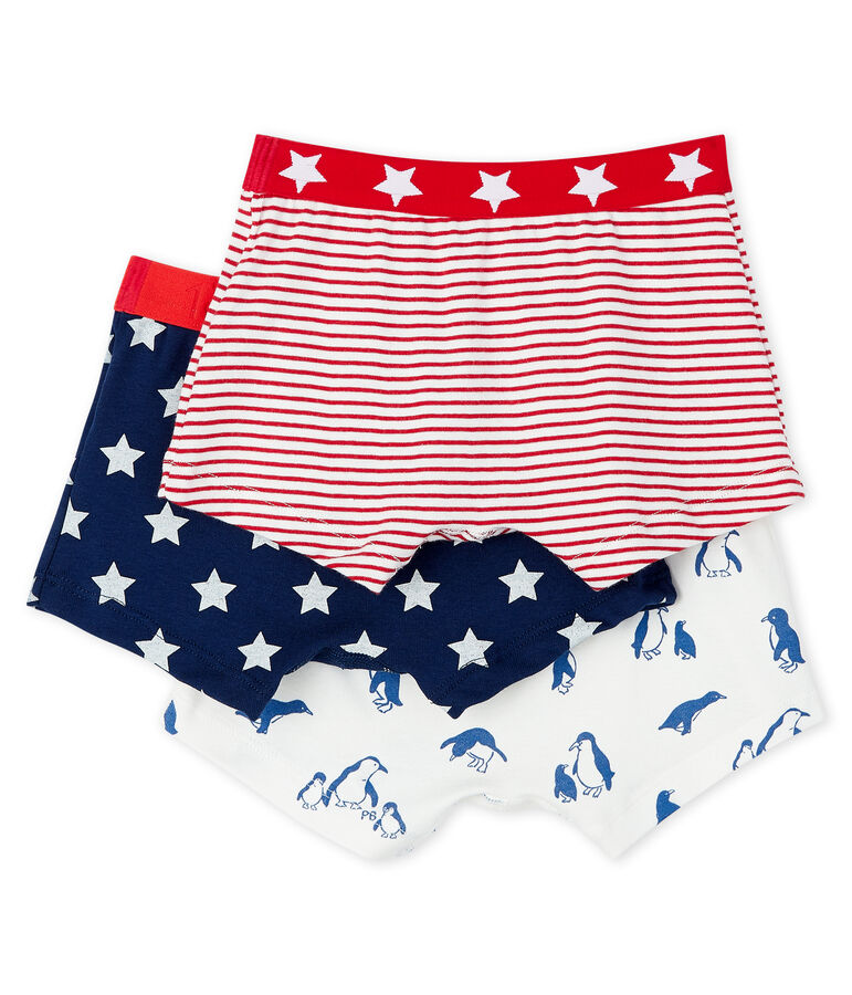 Set mit 3 gemusterten Boxershorts f&uuml;r kleine Jungen vielfarbig