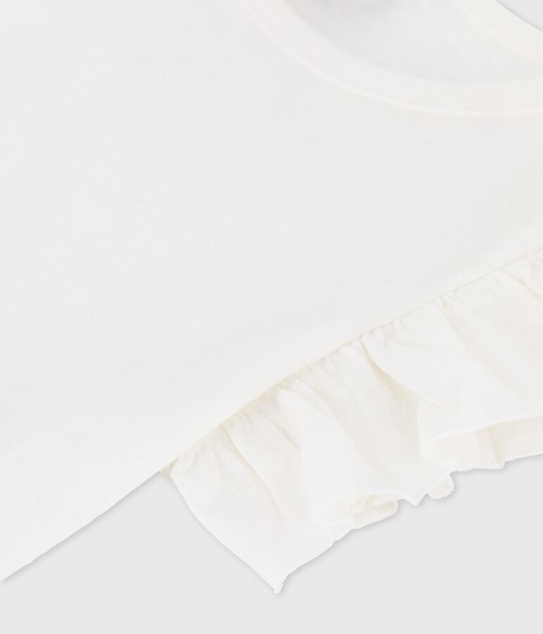 Kurz&auml;rmeliges T-Shirt aus Baumwolle f&uuml;r M&auml;dchen weiss