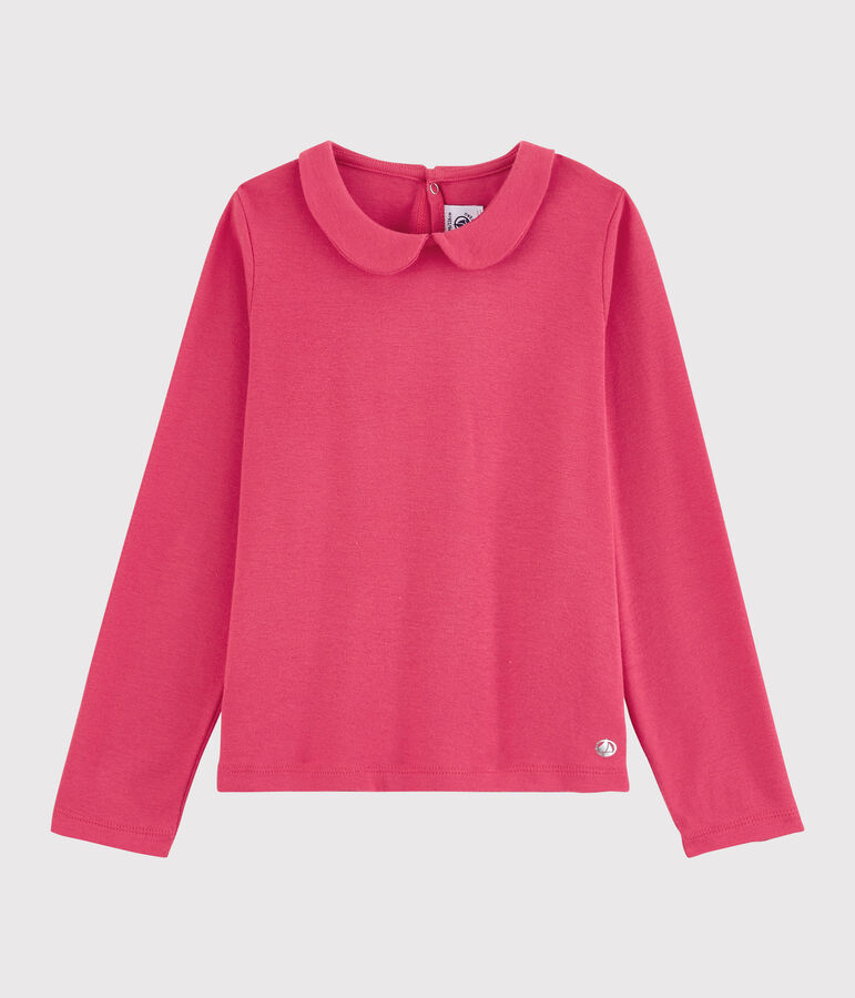 Lang&auml;rmeliges Kinder-T-Shirt aus Baumwolle f&uuml;r M&auml;dchen rosa