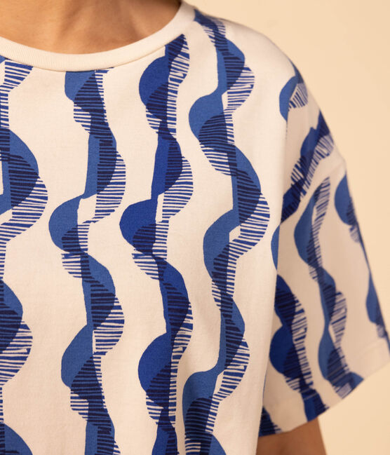 T-Shirt LE BOXY aus Baumwolle für Damen weiss AVALANCHE/ MULTICO