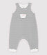 Lange, gestreifte Baby-Latzhose aus Bio-Baumwolle