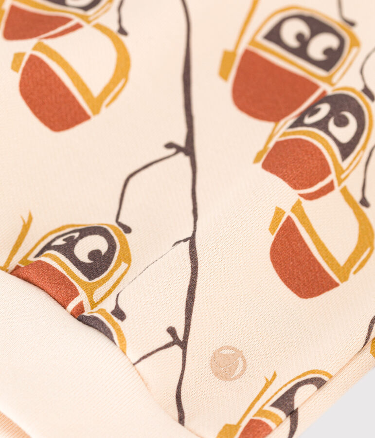 Sweatshirt mit Printmotiv aus Molton naturfarben/grau