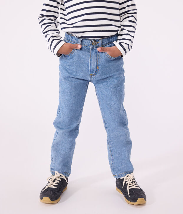 Kinder-Hose mit geradem Schnitt aus Denim f&uuml;r Jungen blau