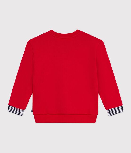 Kinder-Sweatshirt aus gemusterter Baumwolle rot POMPEI