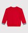 Kinder-Sweatshirt aus gemusterter Baumwolle rot POMPEI