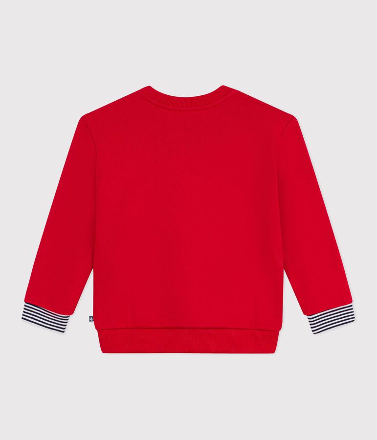 Kinder-Sweatshirt aus gemusterter Baumwolle rot