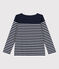 Klassisches Baumwoll-Streifenshirt für Damen blau SMOKING/weiss MARSHMALLOW