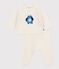 2-teiliges Baby-Set aus Wollstrick mit Pinguin-Motiv weiss MARSHMALLOW/weiss MULTICO