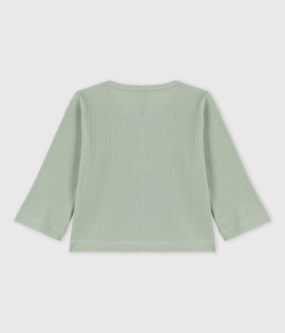 Baby-Cardigan aus Baumwolle und Lyocell grün HERBIER