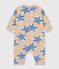 Langer Baby-Overall aus Baumwolle mit Sternmotiv beige/vielfarbig