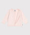 Baby-Cardigan aus Baumwolle mit Zierstrick rosa FLEUR