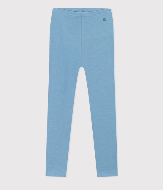 Kinder-Leggings aus Jersey-Elastan für Mädchen blau AZUL