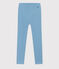 Kinder-Leggings aus Jersey-Elastan für Mädchen blau AZUL