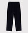 Kinder-Hose mit geradem Schnitt aus einfarbigem Fein-Cord blau SMOKING