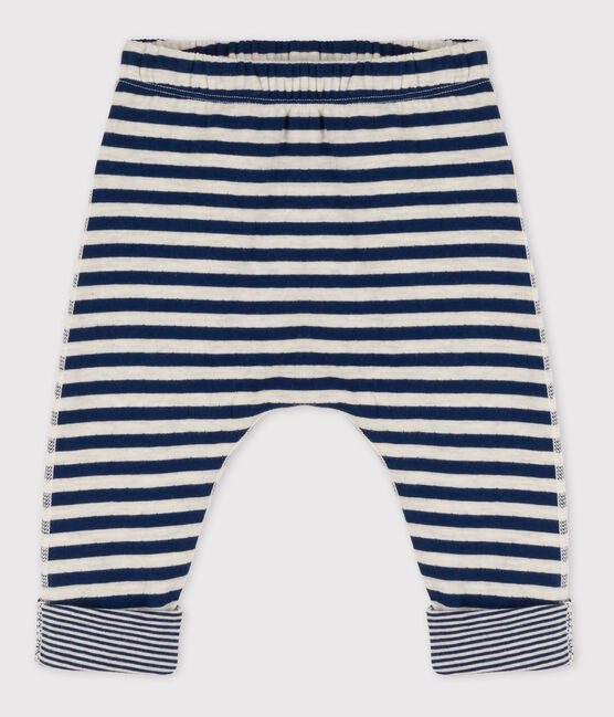 Gestreifte Baby-Hose aus Doppeljersey blau MEDIEVAL/ MONTELIMAR