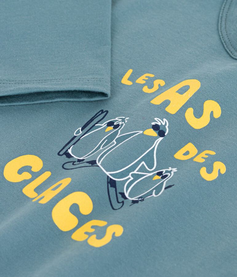 Lang&auml;rmliges Baby-T-Shirt aus Baumwolle blau