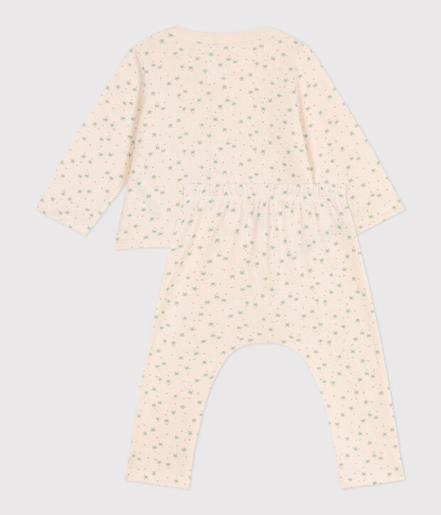 2-teiliges Baby-Set aus Baumwolle naturfarben/vielfarbig