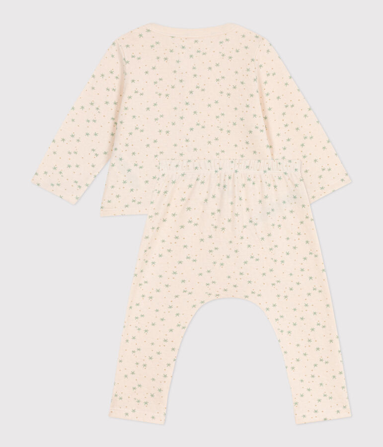 2-teiliges Baby-Set aus Baumwolle weiss AVALANCHE/ MULTICO