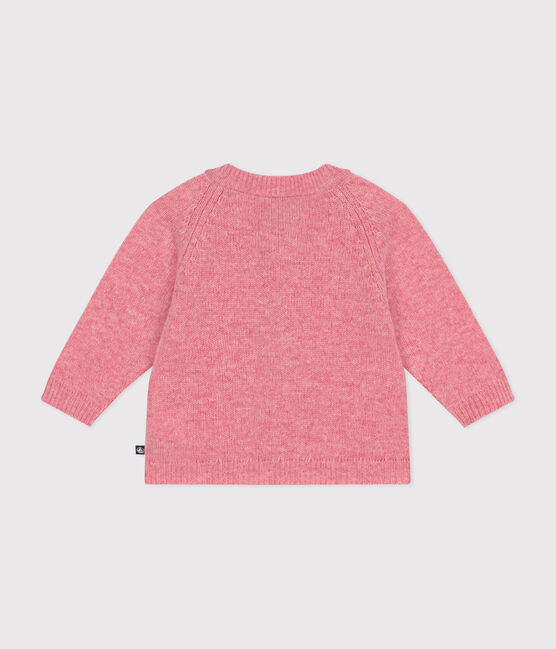 Baby-Cardigan aus Strick mit Wollanteil rosa ROSELINE CHINE
