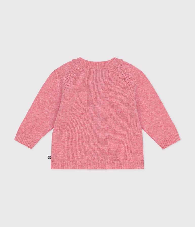 Baby-Cardigan aus Strick mit Wollanteil rosa
