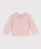 Baby-Cardigan aus einfarbigem Doppeljersey rosa SALINE