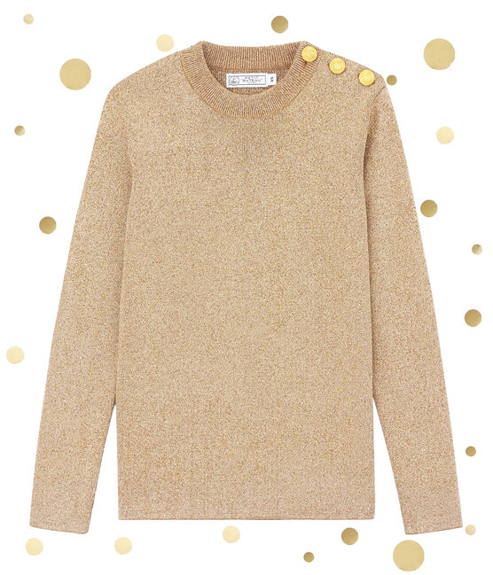 klassischer damenmarinepullover braun BRINDILLE/gelb DORE